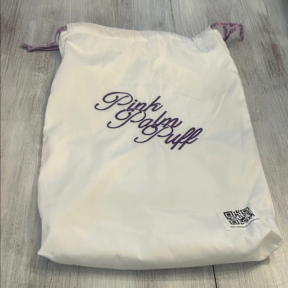Pink Palm Puff Box and Dust Bag only